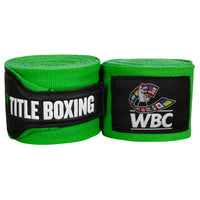 color:Green/Black::WBC by TITLE Boxing Hand Wraps