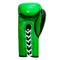 variant:Green/Black::WBC by TITLE Boxing Pro Fight Leather Gloves back view