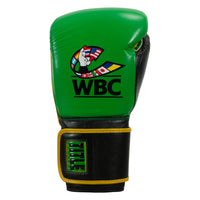 variant:Green/Black::WBC by TITLE Boxing Training Gloves front view