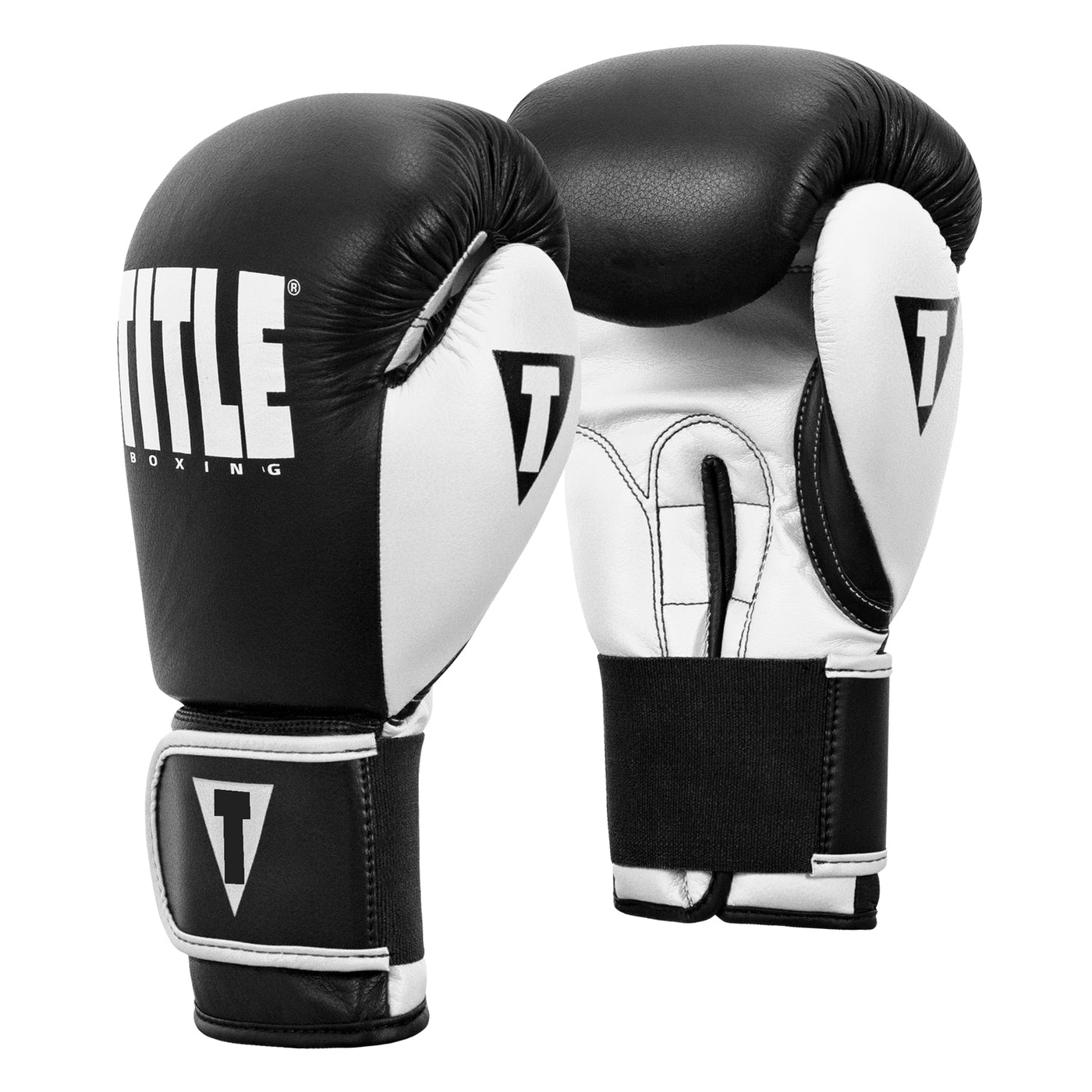 variant:Black/White::TITLE Boxing Dynamic Strike Heavy Bag Gloves side view