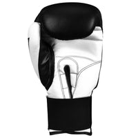 variant:Black/White::TITLE Boxing Dynamic Strike Heavy Bag Gloves back view