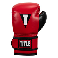variant:Red/Black::TITLE Boxing Youth Bag Gloves front view