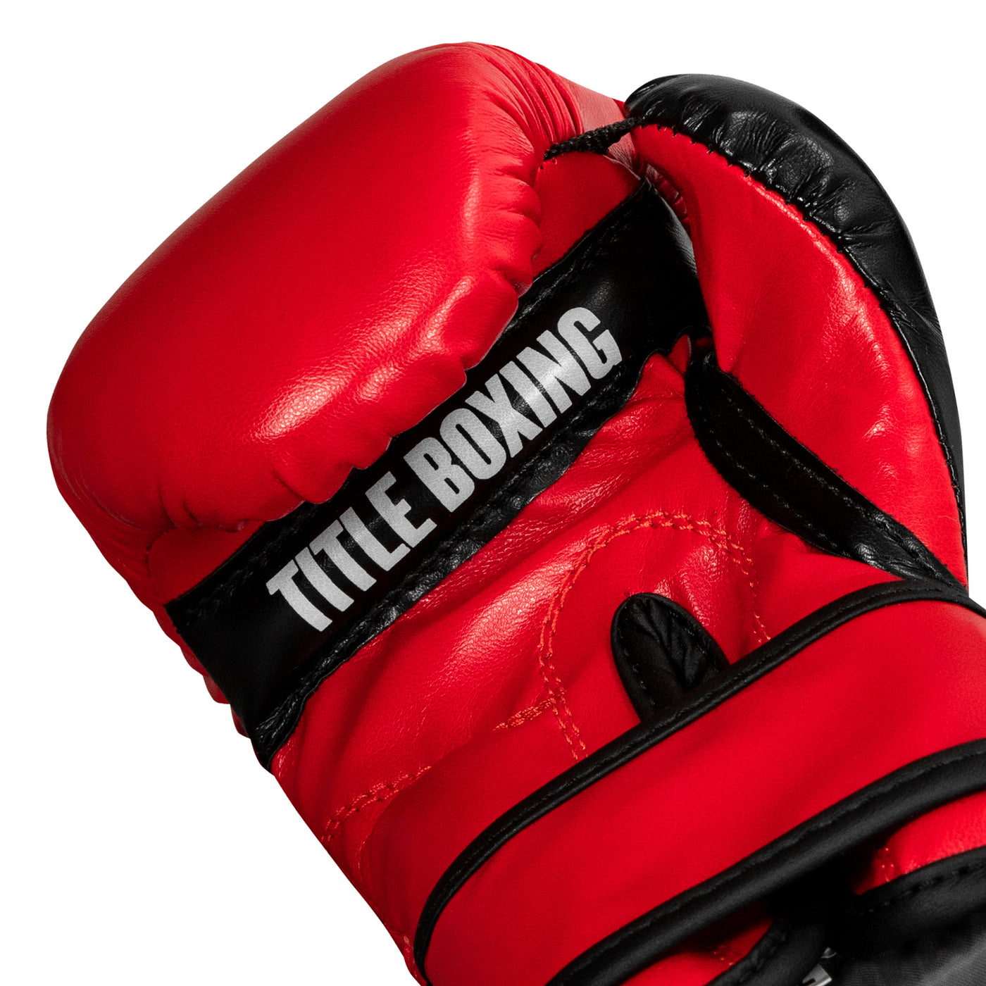 variant:Red/Black::TITLE Boxing Youth Bag Gloves hand view