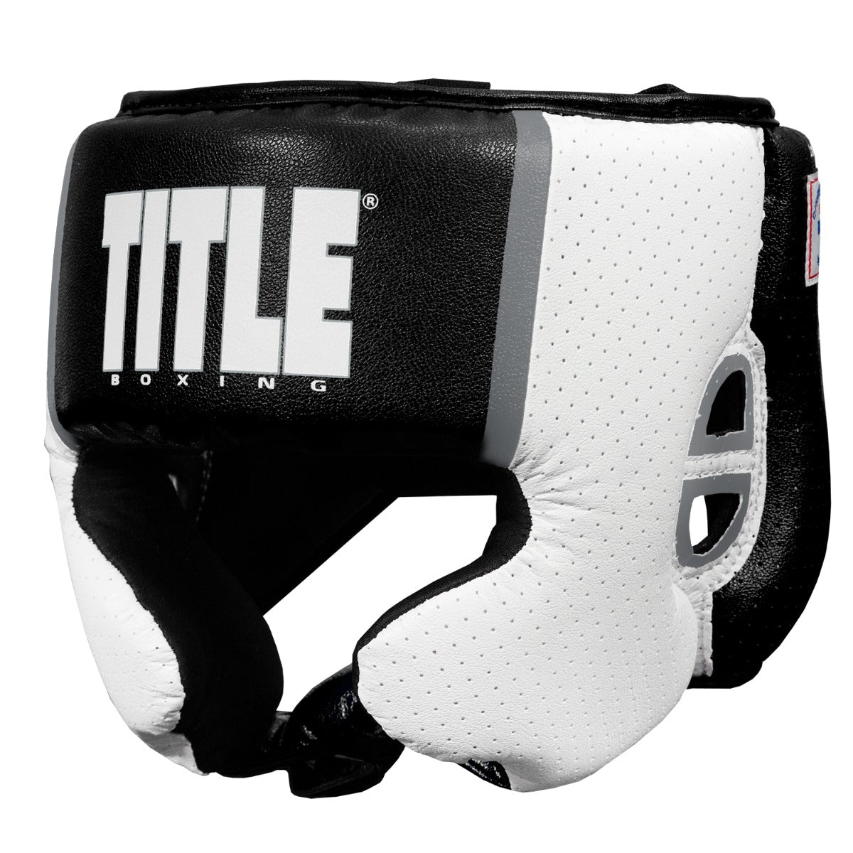 color:black::TITLE Boxing Aerovent Elite USA Boxing Competition Headgear – With Cheeks main view