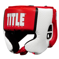 color:red::TITLE Boxing Aerovent Elite USA Boxing Competition Headgear – With Cheeks main view