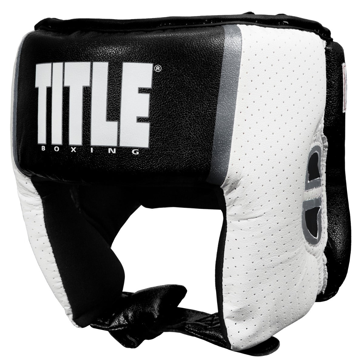 color:black::TITLE Boxing Aerovent Elite USA Boxing Competition Headgear – Open Face main view