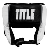 variant:black::TITLE Boxing Aerovent Elite USA Boxing Competition Headgear – Open Face front view