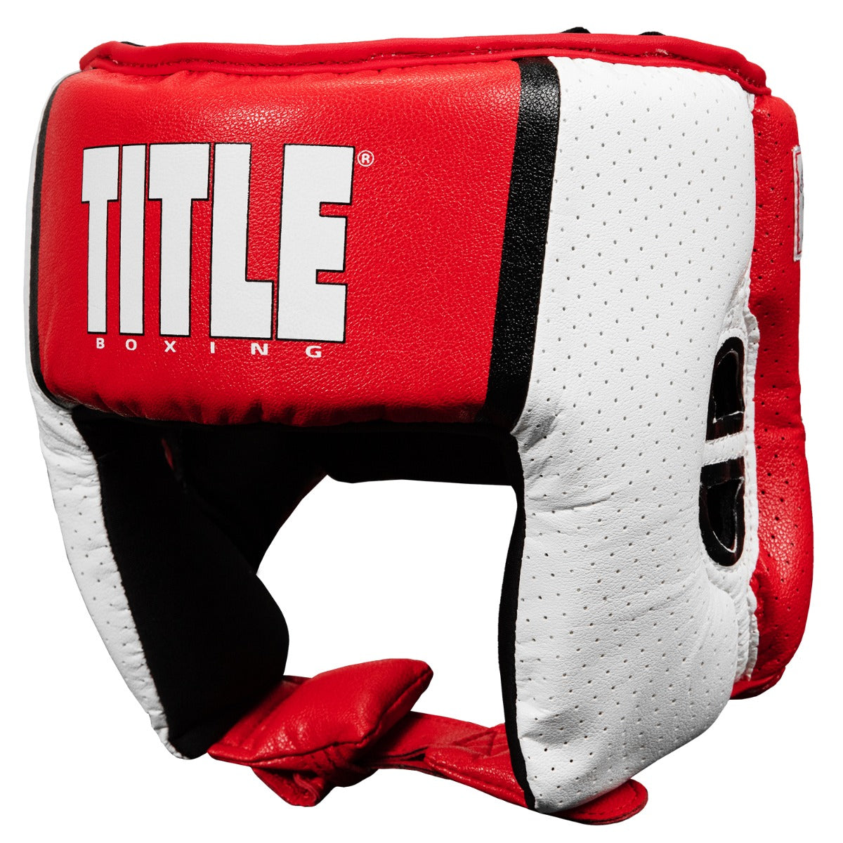 color:red::TITLE Boxing Aerovent Elite USA Boxing Competition Headgear – Open Face main view