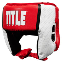 color:red::TITLE Boxing Aerovent Elite USA Boxing Competition Headgear – Open Face main view