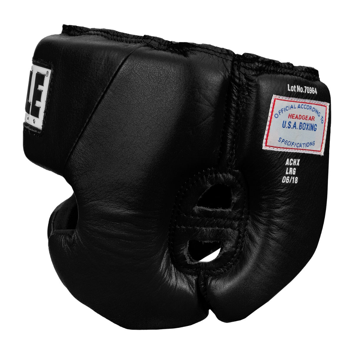 variant:black::TITLE Boxing USA Boxing Competition Headgear - With Cheeks side view