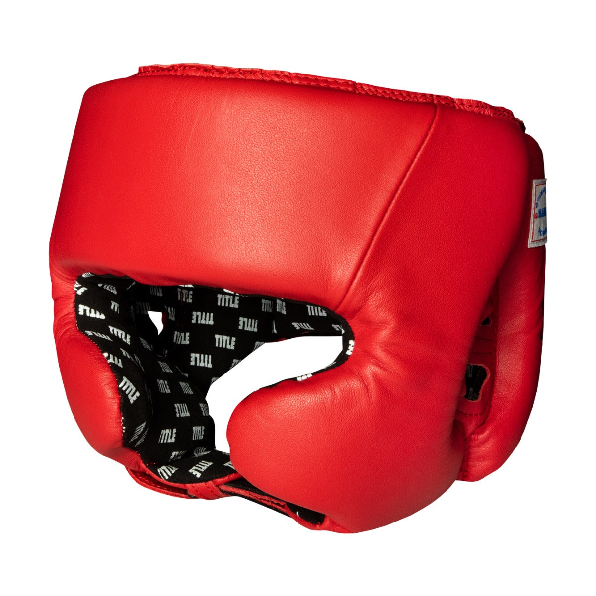 color:Blank Red::TITLE Boxing USA Boxing Competition Headgear - With Cheeks main view