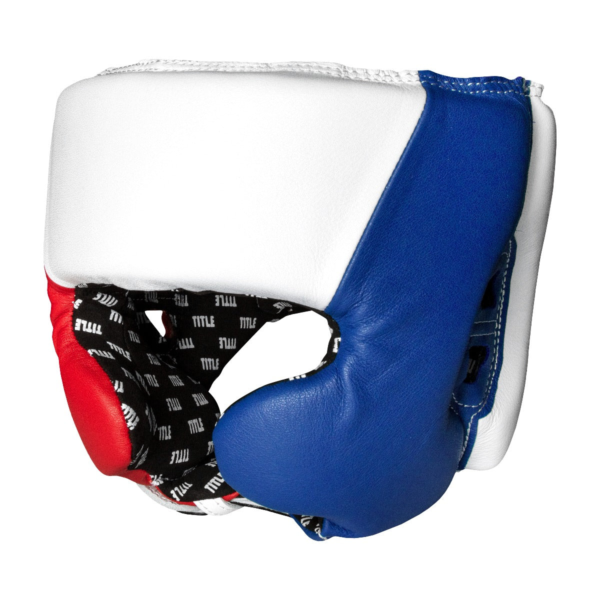 color:Blank Red/White/Blue::TITLE Boxing USA Boxing Competition Headgear - With Cheeks main view