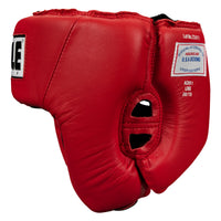 variant:red::TITLE Boxing USA Boxing Competition Headgear - Open Face side view