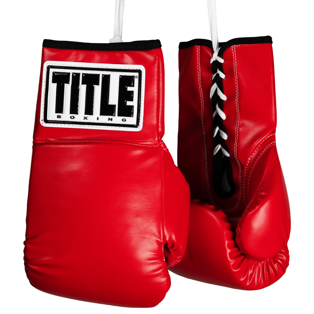 variant:red::TITLE Boxing Autograph Gloves hanging side view