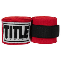 variant:lifestyle::TITLE Boxing Advanced Semi-Elastic Assorted Hand Wraps (10 Pair) red pair