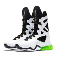 variant:white/green::Nike Women's Air Max Boxing Shoes side view both shoes