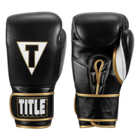 color:black/white::TITLE Boxeo Mexican Leather Training Gloves Quatro main view