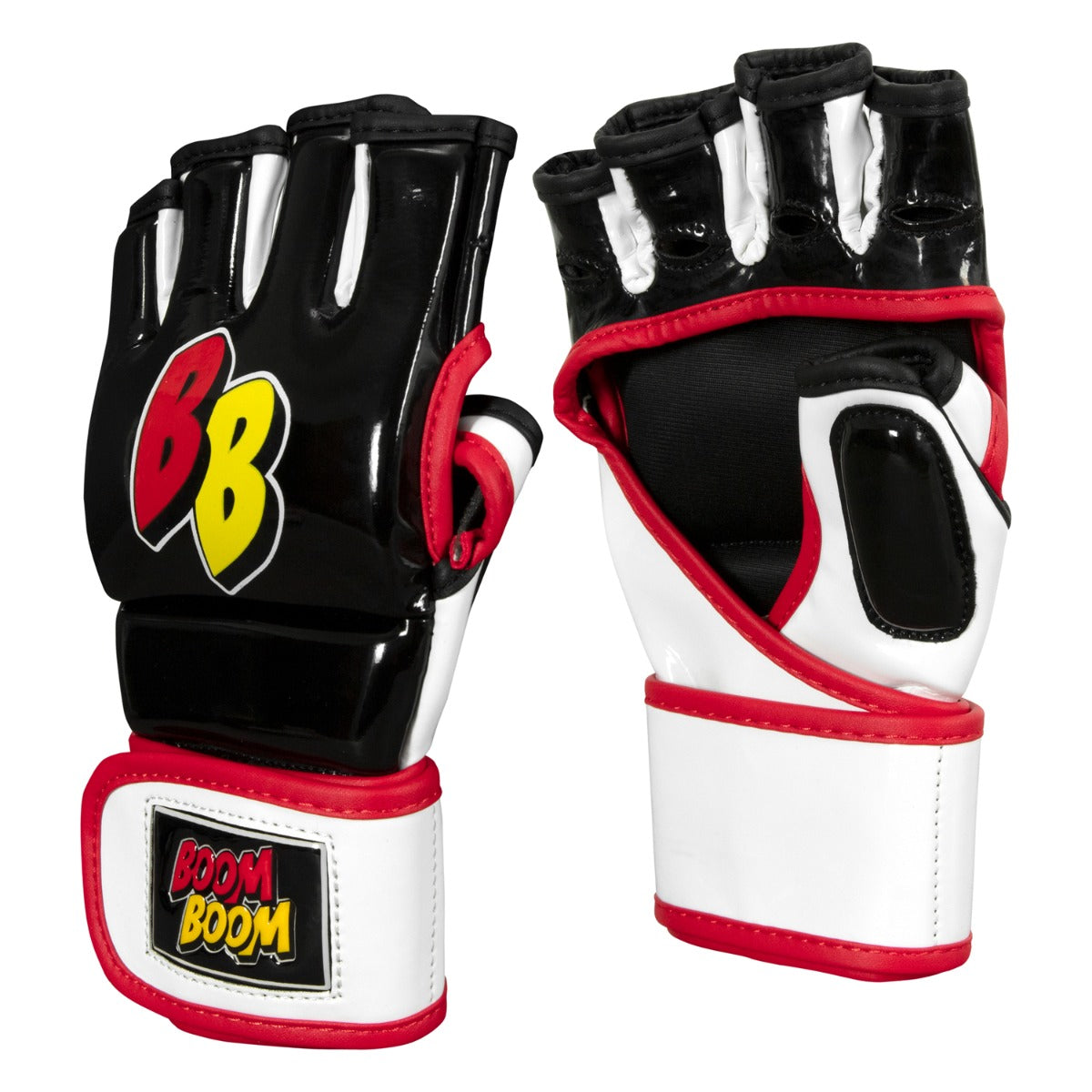 variant:Black/White/Red::BOOM BOOM Boxing Bomber Youth MMA Gloves