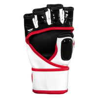 variant:Black/White/Red::BOOM BOOM Boxing Bomber Youth MMA Gloves back view