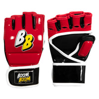 color:Red/Black/White:: BOOM BOOM Boxing Bomber Youth MMA Gloves