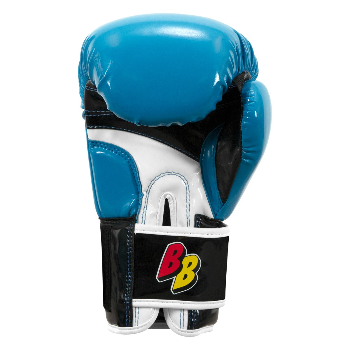 variant:Light Blue/Black::BOOM BOOM Boxing Striker Youth Boxing Gloves back view