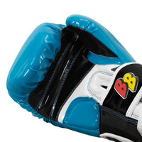 variant:Light Blue/Black::BOOM BOOM Boxing Striker Youth Boxing Gloves hand view