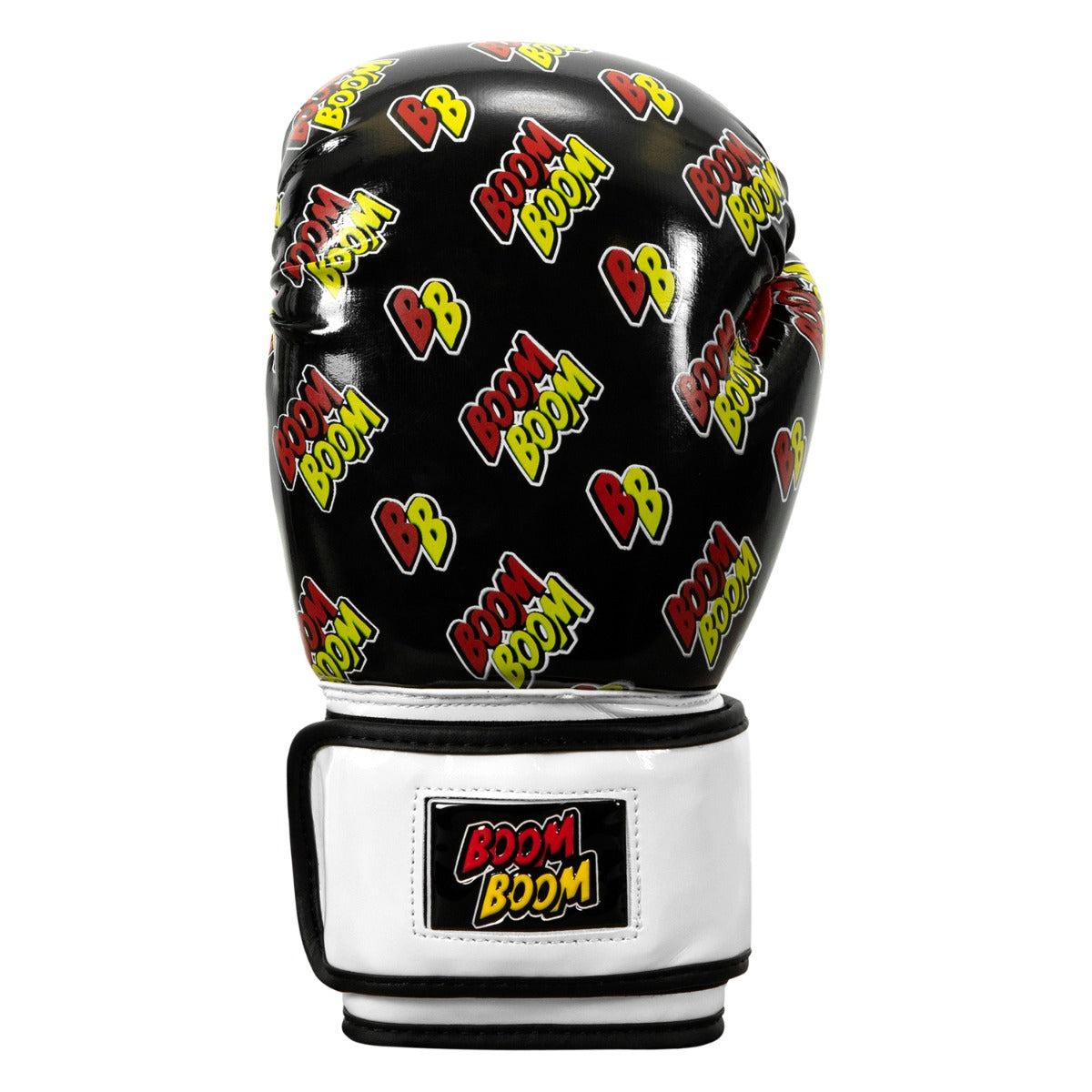 vairant:Black/White::BOOM BOOM Boxing Striker Youth Boxing Gloves 3.0 front view
