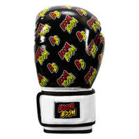 vairant:Black/White::BOOM BOOM Boxing Striker Youth Boxing Gloves 3.0 front view