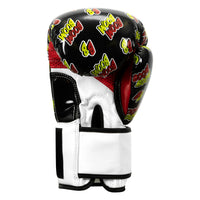 vairant:Black/White::BOOM BOOM Boxing Striker Youth Boxing Gloves 3.0 back view