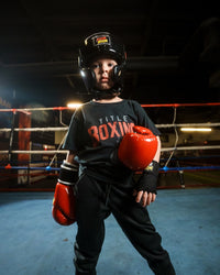 variant:lifestyle:: BOOM BOOM Boxing Striker Youth Boxing Set 2 child posing in set