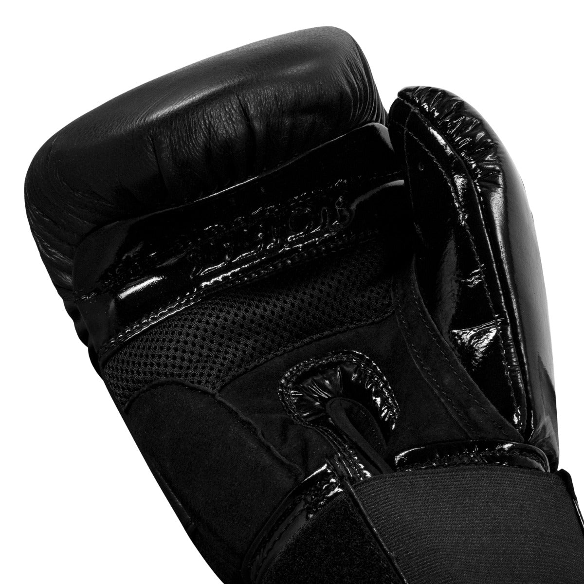 variant:lifestyle::TITLE Black Blitz Fit Boxing Gloves hand view