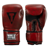 variant:lifestyle::TITLE Boxing Blood Red Leather Bag Gloves main view