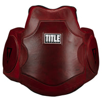 variant:lifestyle::TITLE Boxing Blood Red Leather Body Protector front view