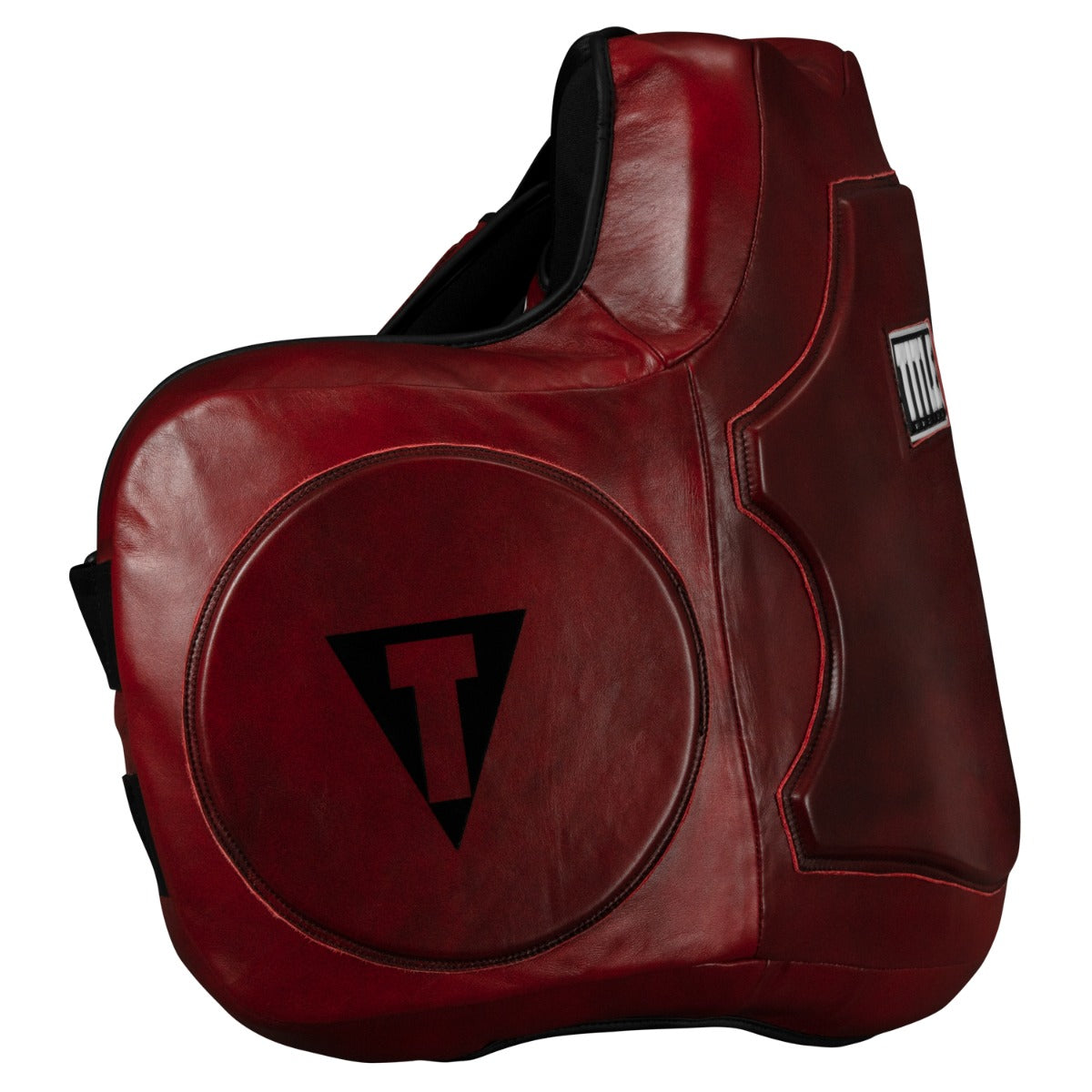 variant:lifestyle::TITLE Boxing Blood Red Leather Body Protector side view