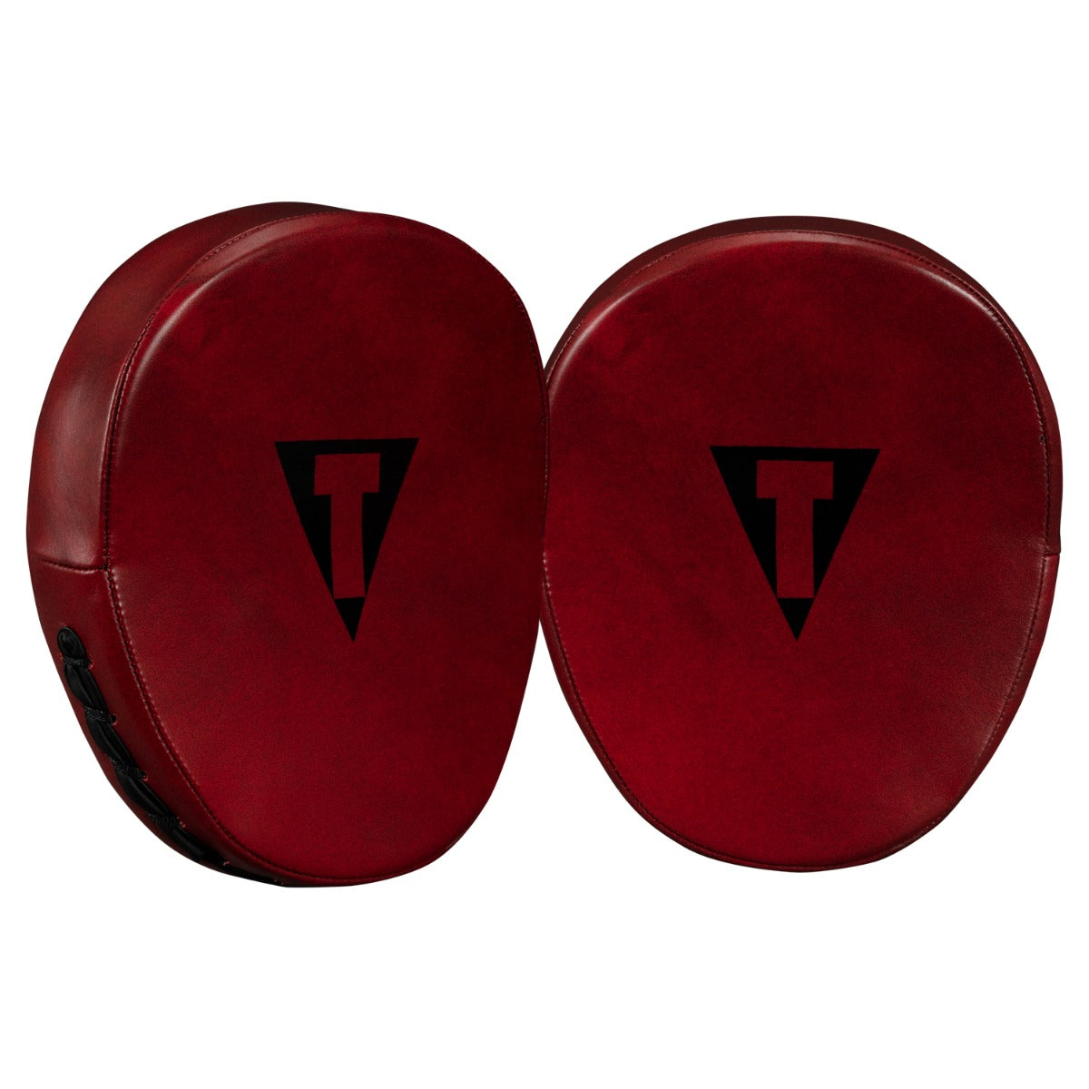 variant:lifestyle::TITLE Boxing Blood Red Leather Punch Mitts front view