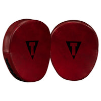variant:lifestyle::TITLE Boxing Blood Red Leather Punch Mitts front view