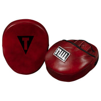 variant:lifestyle::TITLE Boxing Blood Red Leather Punch Mitts up and down mitt view
