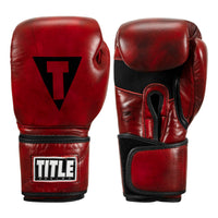 variant:lifestyle::TITLE Boxing Blood Red Leather Training Gloves main view