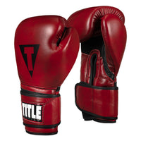 variant:lifestyle::TITLE Boxing Blood Red Leather Training Gloves side view