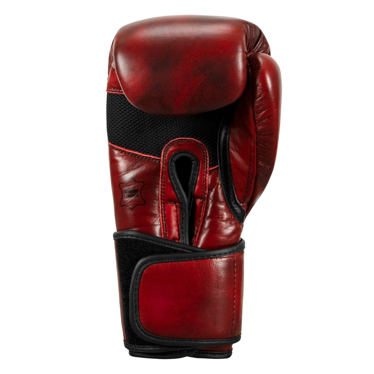 variant:lifestyle::TITLE Boxing Blood Red Leather Training Gloves back view