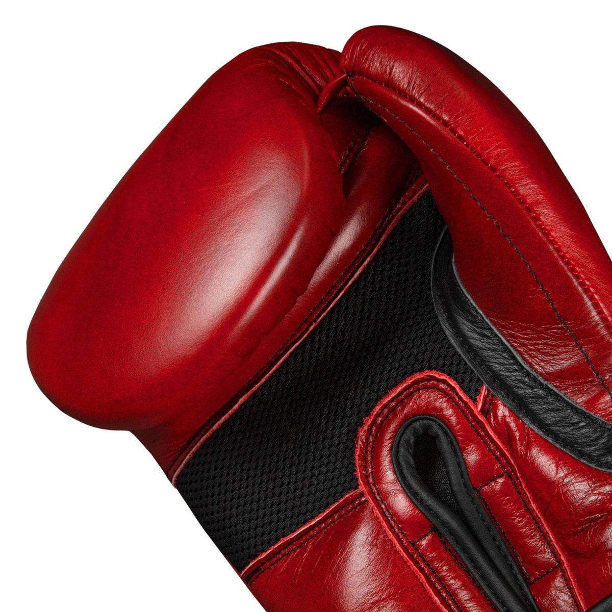 variant:lifestyle::TITLE Boxing Blood Red Leather Training Gloves hand view