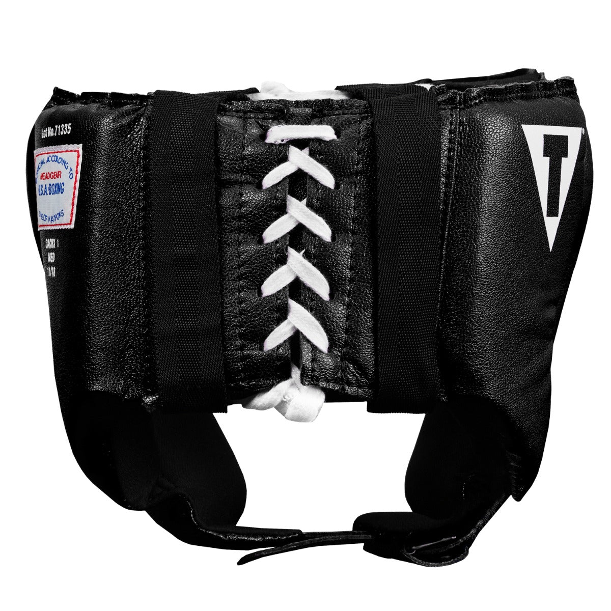 variant:black::TITLE Classic USA Boxing Competition Headgear – Open Face back view