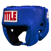 color:blue::TITLE Classic USA Boxing Competition Headgear – Open Face main view