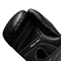 variant:lifestyle::TITLE Classic Black Max Boxing Gloves main view palm view