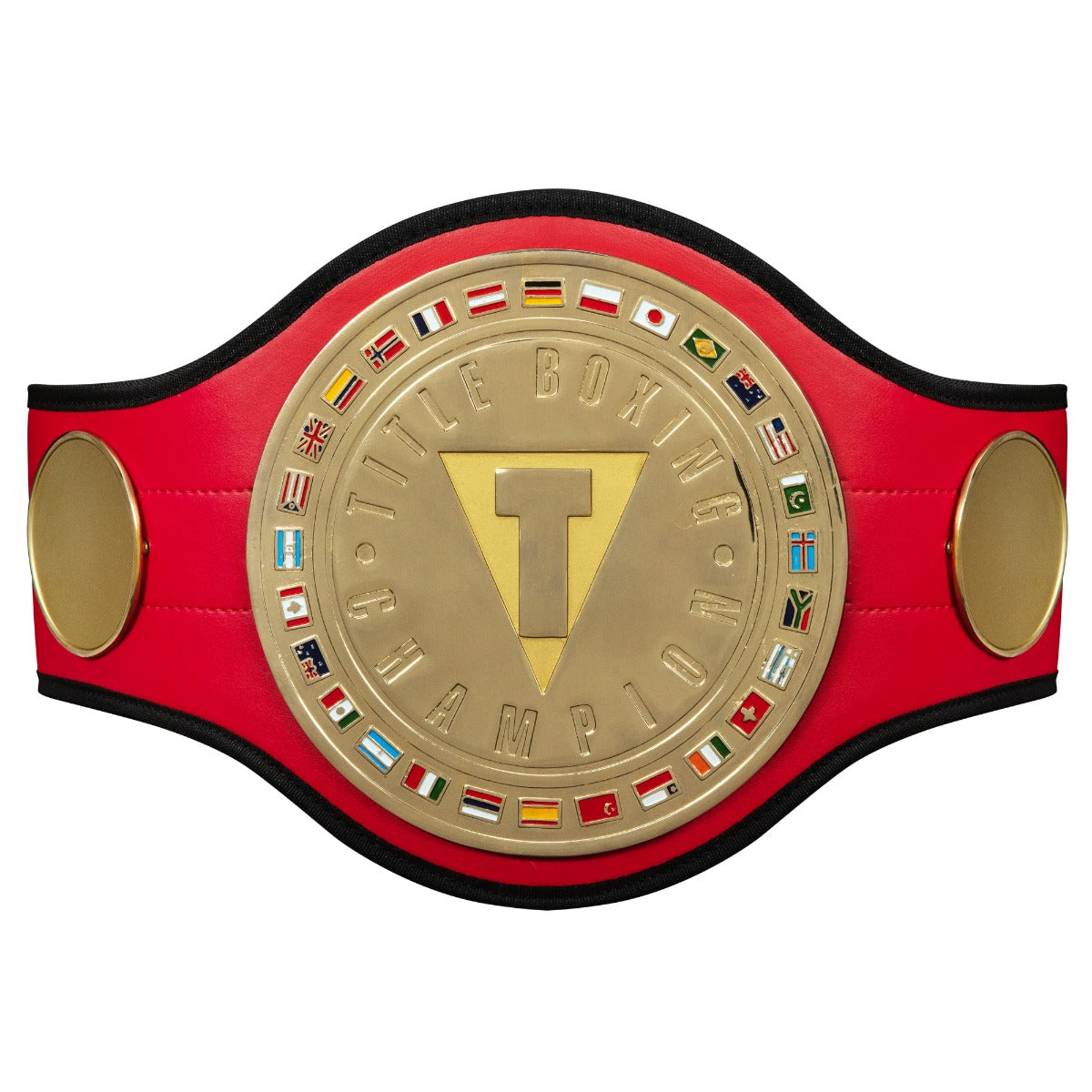 color:red::TITLE Boxing World Boxing Champion Title Belt front view