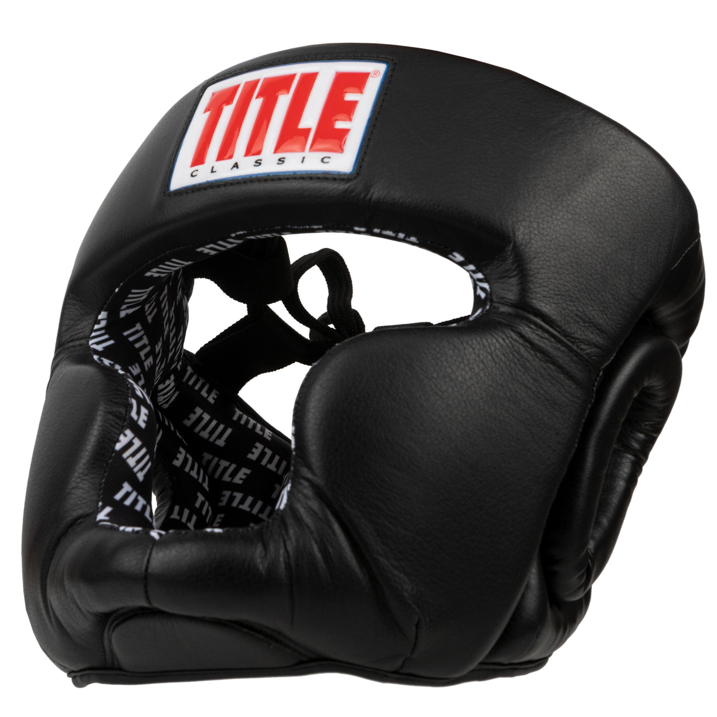 variant:black::TITLE Classic Full Coverage Training Headgear 2.0 flat version view