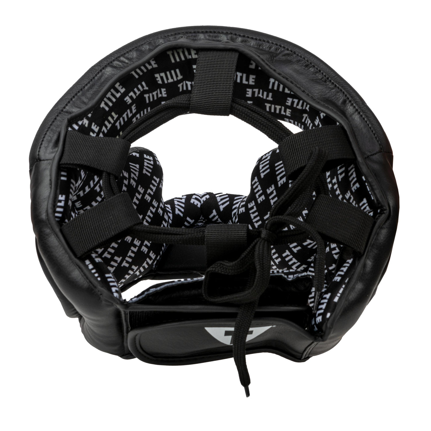 variant:black::TITLE Classic Full Coverage Training Headgear 2.0 top view 