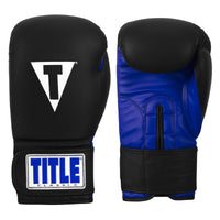 color:black/blue::TITLE Classic Fitness Boxing Gloves main view