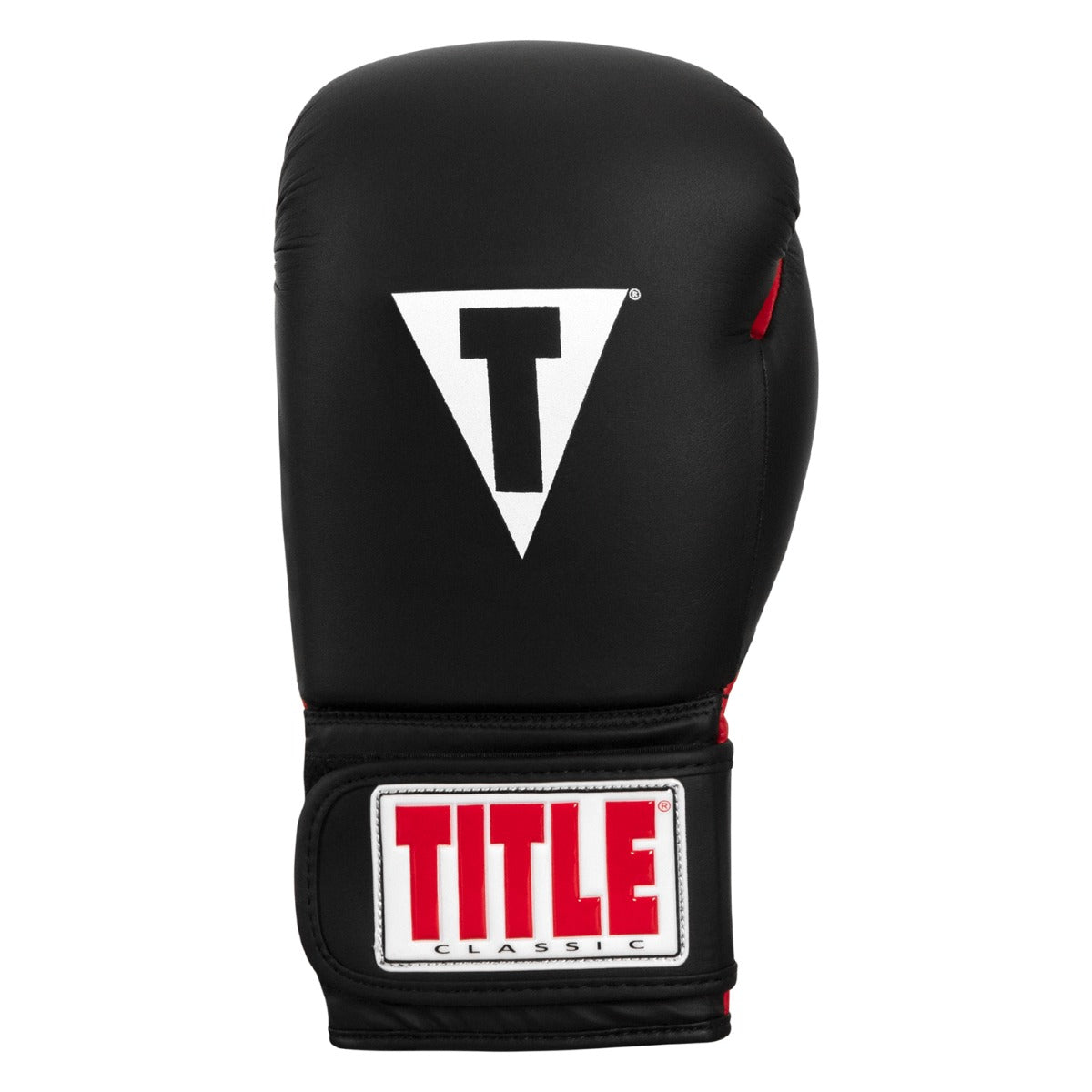 variant:black/red::TITLE Classic Fitness Boxing Gloves front view