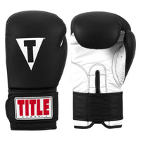 color:black/white::TITLE Classic Fitness Boxing Gloves main view